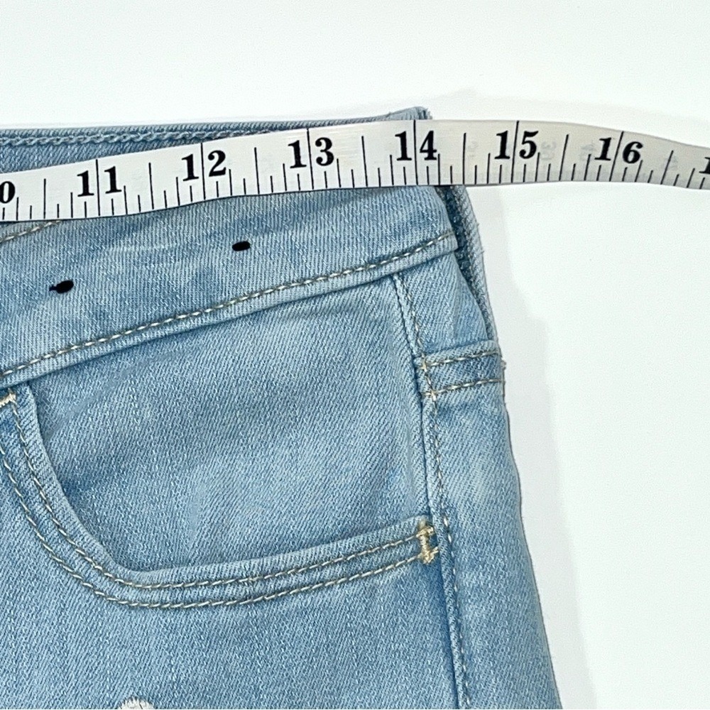 Hollister High Rise Flare Jeans Women's/Juniors 9R Blue Light Wash Embroidered - Picture 12 of 15